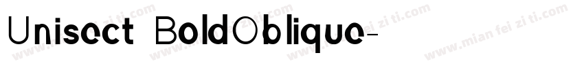 Unisect BoldOblique字体转换